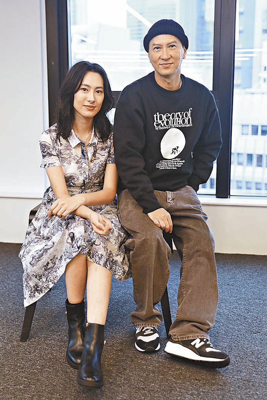 ◆張家輝與梁洛施首度合作拍戲。