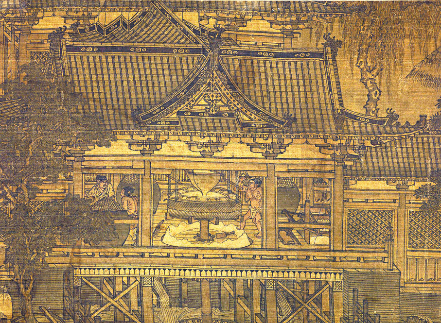 ◆五代 佚名《閘口盤車圖》