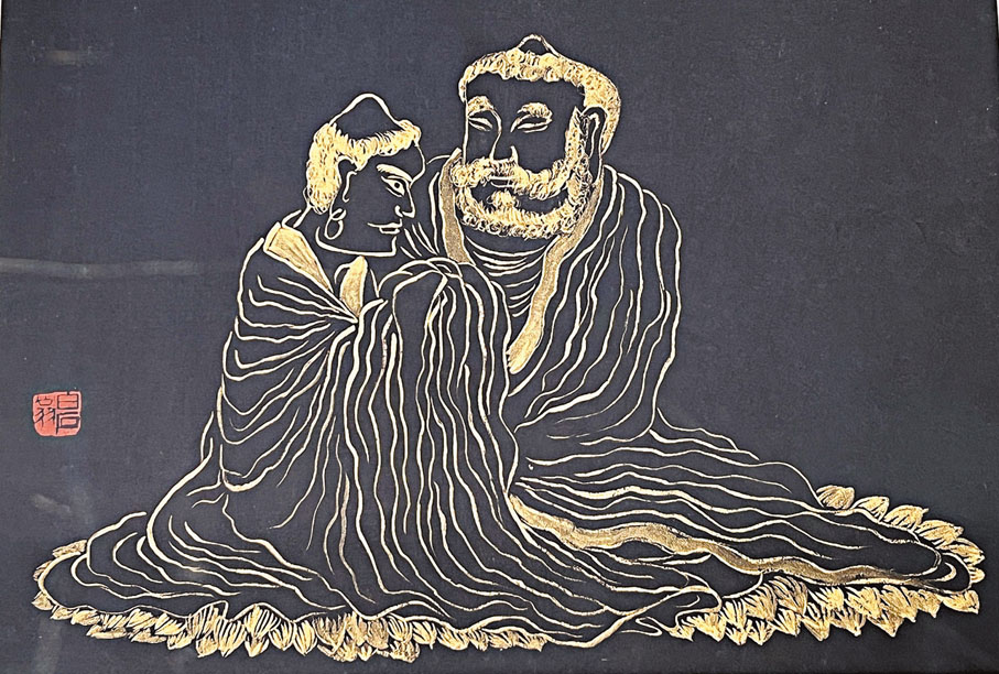 中国有名な 弘一法師 李叔同 芸術対聯《華厳・雲何修習佛功徳、猶如蓮華不著水 中国有名な 弘一法師 李叔同 芸術対聯《華厳・雲何修習佛功徳、