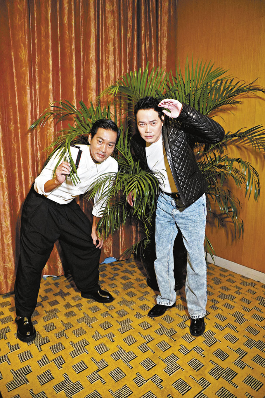 ◆陳國坤與謝天華鬼馬影合照。