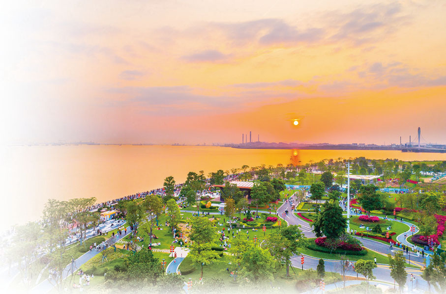 ◆ 東莞濱海灣新區黃金海岸濱海驛站。