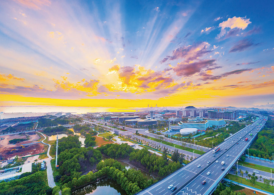 ◆ 東莞濱海灣新區全景。