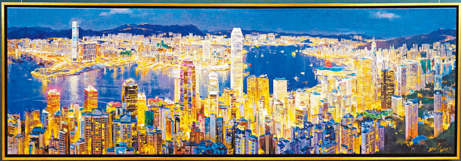 ◆《閃耀香江之三》，202cm × 68cm，2023