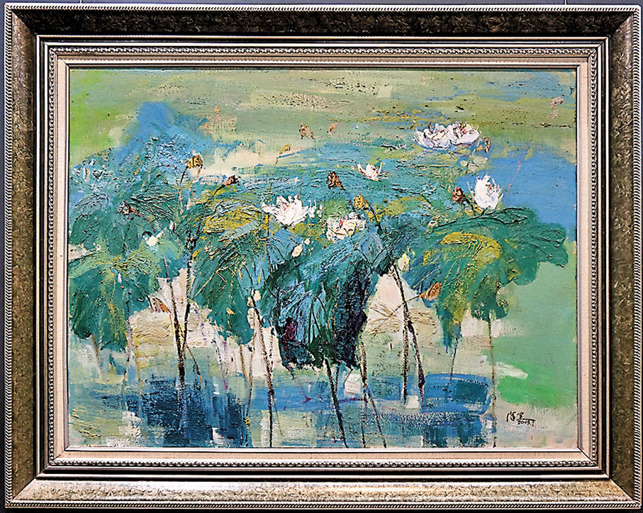 ◆《荷塘》，125cm × 95cm，2005