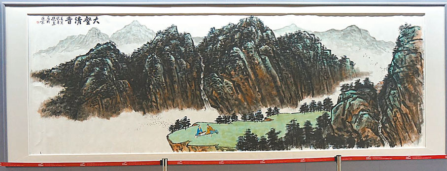 ◆《大壑清音》，620cm × 215cm，2022