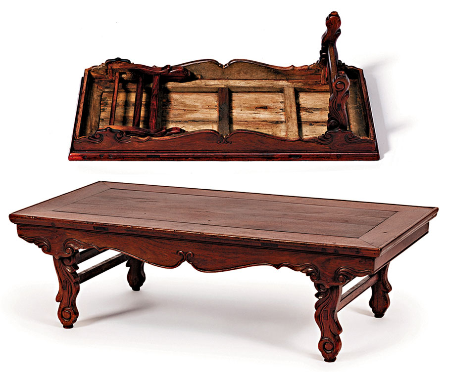 ◆明末清初黃花梨摺疊式炕案