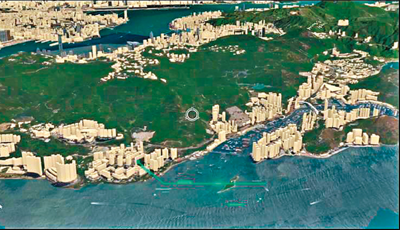 ◆張利民團隊得到包括政府土力工程處、天文台在內的部門合作，獲得全港天然山坡、地形地貌及建築物（特別是受斜坡影響的房屋）的高精度地圖，建立起城市級斜坡監測數字孿生系統。 科大供圖