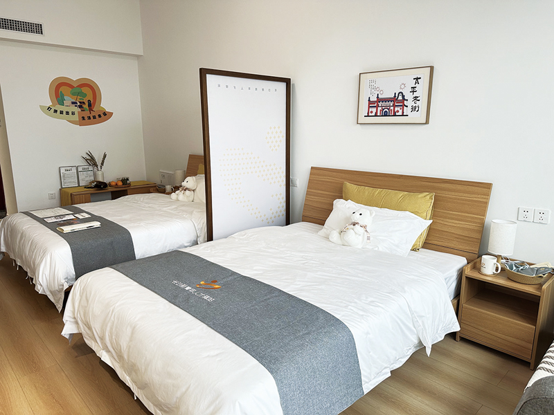 ◆ 長沙新青年人才驛站標準房間。