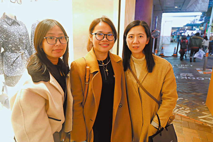 ◆來自東莞的三位陳小姐。香港文匯報記者黃艾力 攝