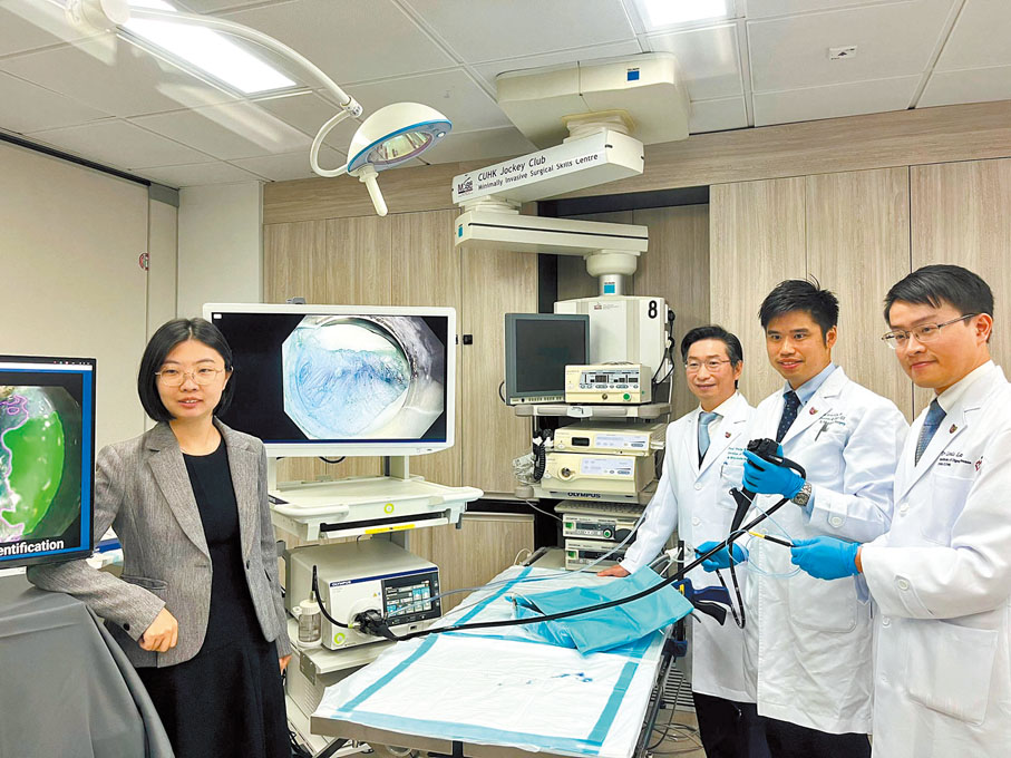 ◆中大醫學院證以AI輔助大腸內窺鏡能顯著提升線瘤檢測準確度。 香港文匯報記者郭倩  攝