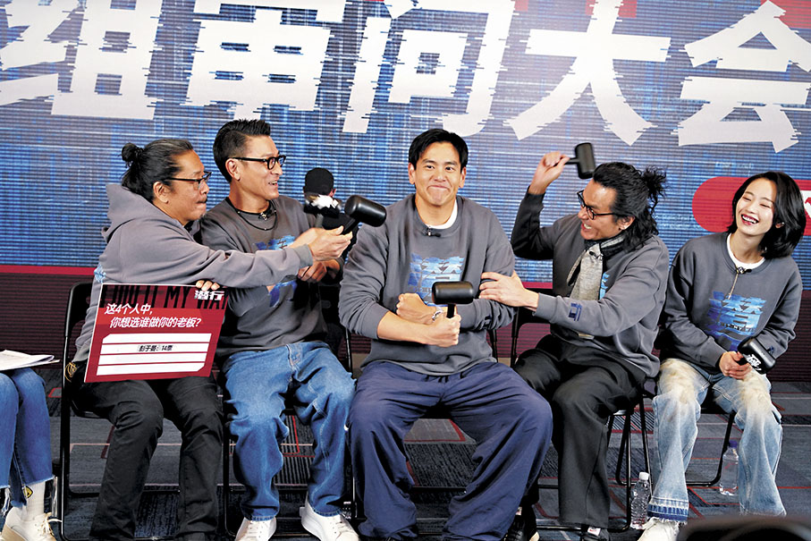 ◆彭于晏(中)是團隊中的開心果。