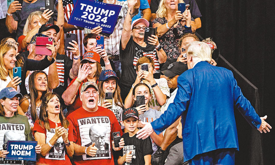 ◆美國大選無疑是明年最矚目的選舉,特朗普能否回朝成為全球焦點。 法新社