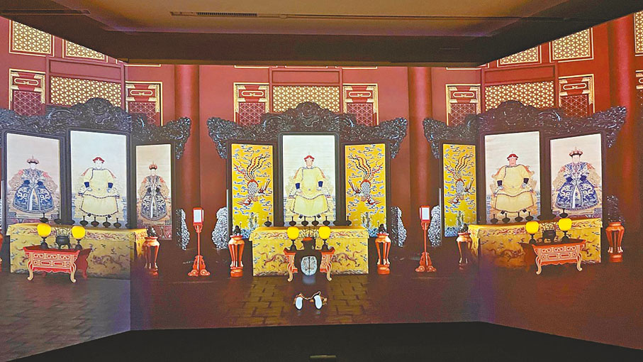 ◆邵志飛為香港故宮文化博物館製作裝置作品《壽皇殿：帝后肖像的元旦大祭禮》。