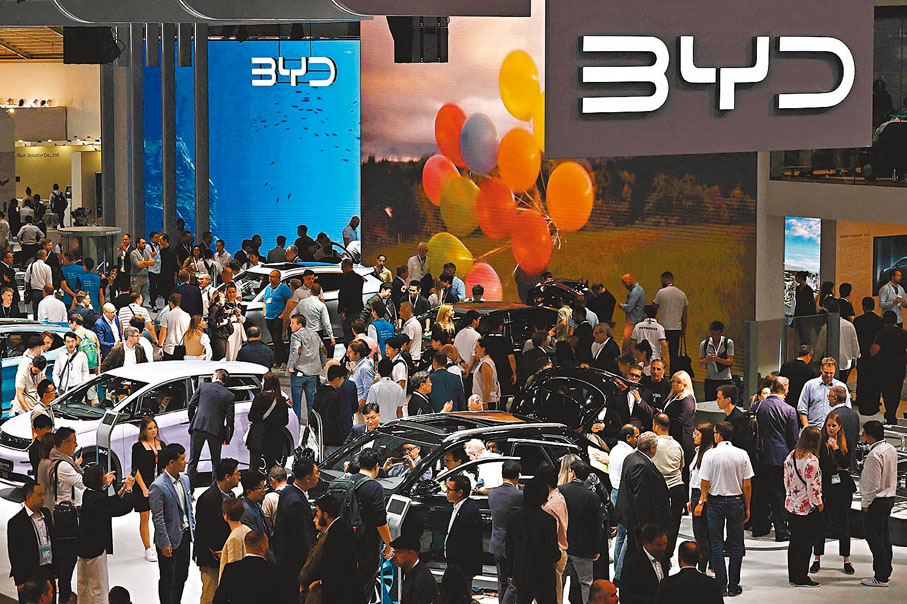 ◆比亞迪等中國車企在9月的慕尼黑車展搶盡風頭。 資料圖片