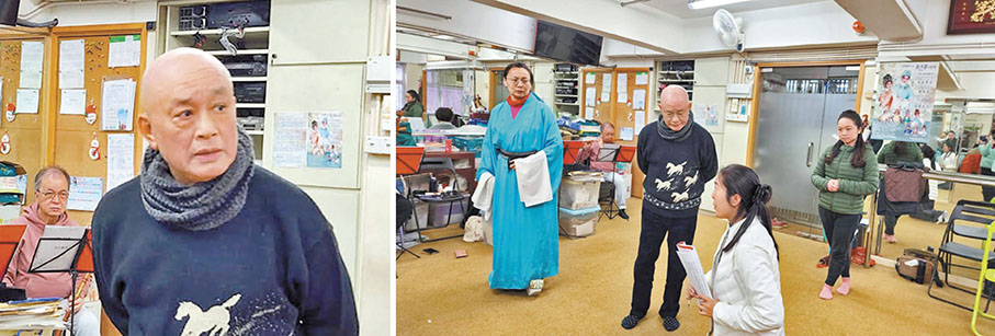 ◆為了1月高山劇場檔期，關凱珊、李沛妍得廖國森（左圖）協助演出及事前排戲。