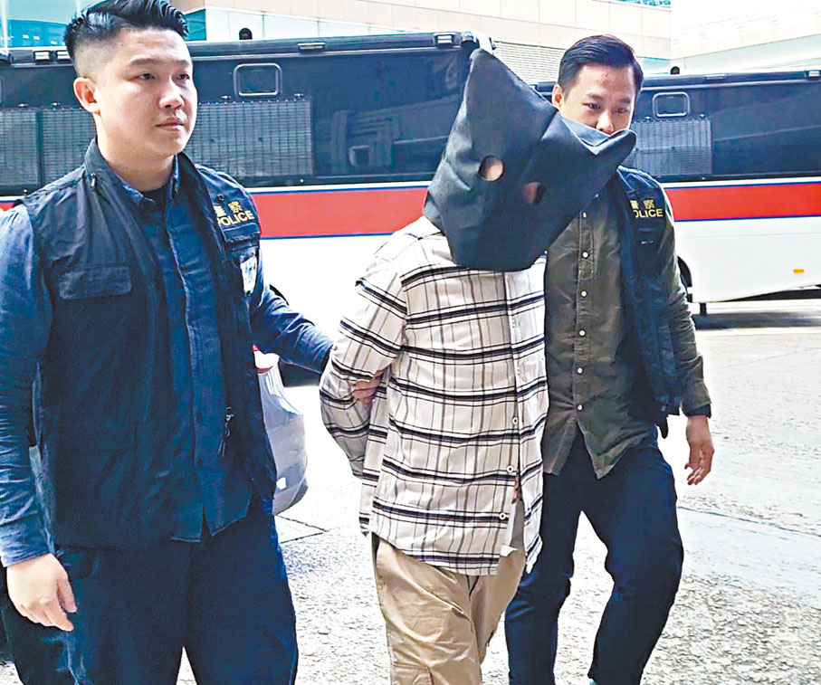 ◆警方以「搶掠」及「盜竊」罪拘捕蒙古籍男子。香港文匯報記者鄧偉明 攝