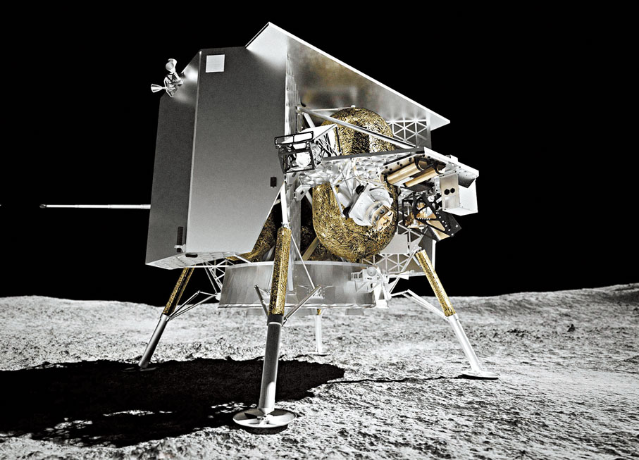 ◆「遊隼」着陸器料未能完成在月球軟着陸任務。模擬圖片
