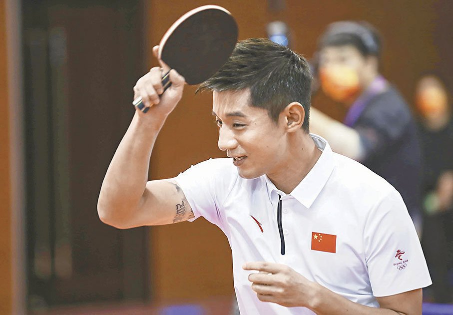 ◆奧運冠軍張繼科擔任一家乒乓球俱樂部技術顧問。