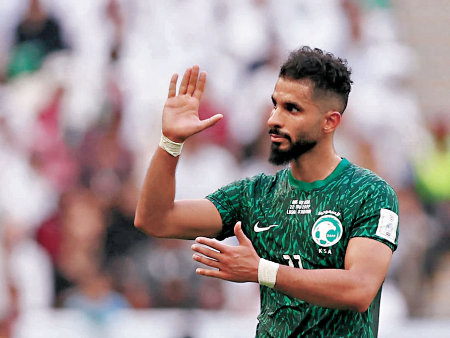 ◆沙特前鋒艾舒希利上屆世盃亦表現不俗。  資料圖片