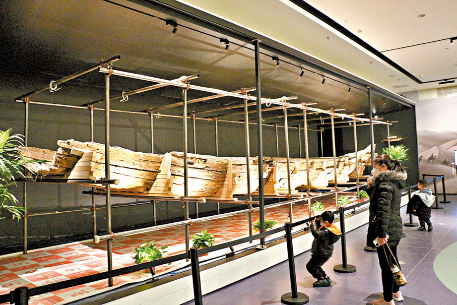 ◆漢代木船是漢朝對外交流的重要象徵。