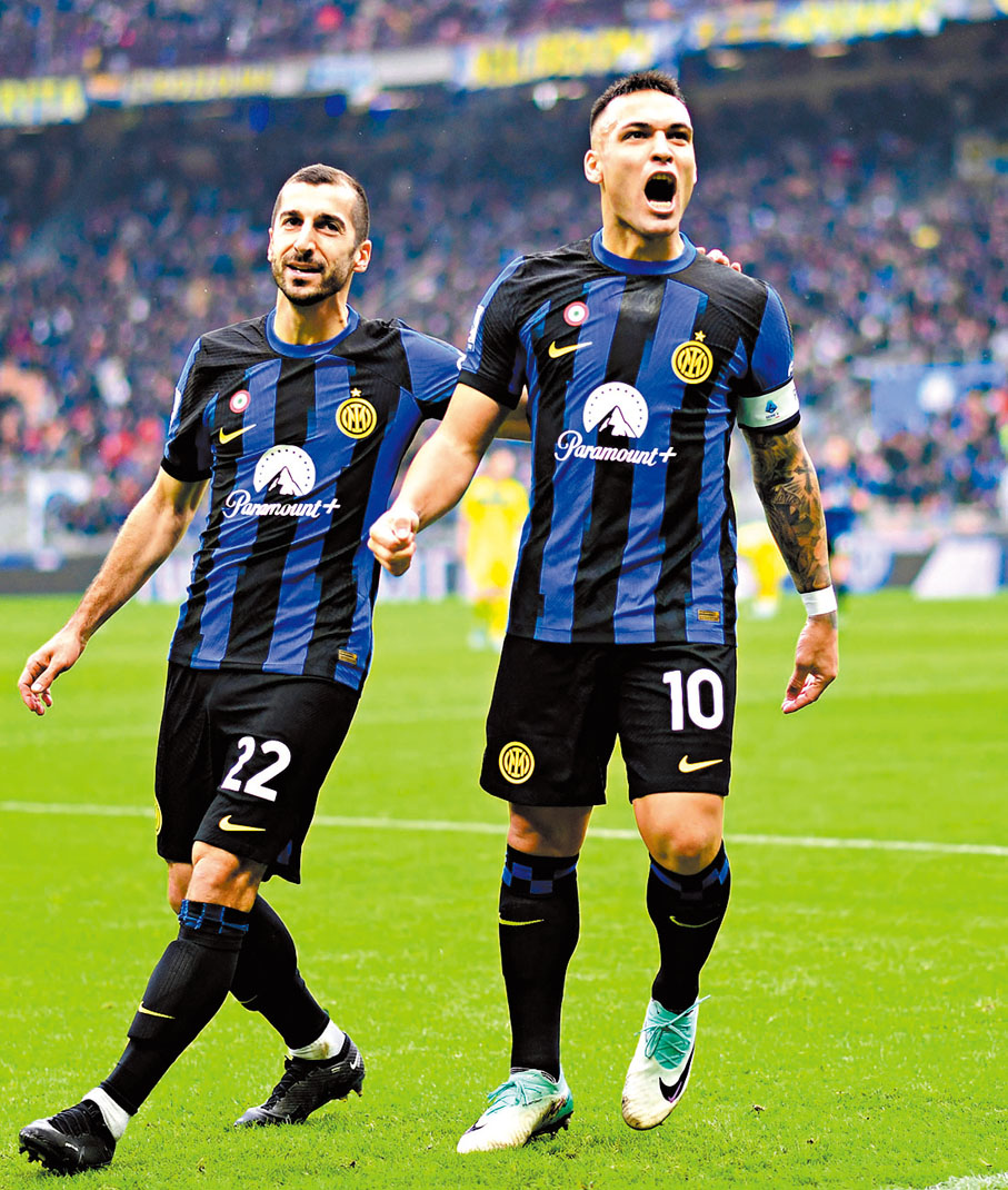 ◆ 國際米蘭是今屆意甲表現最佳的球隊。 資料圖片