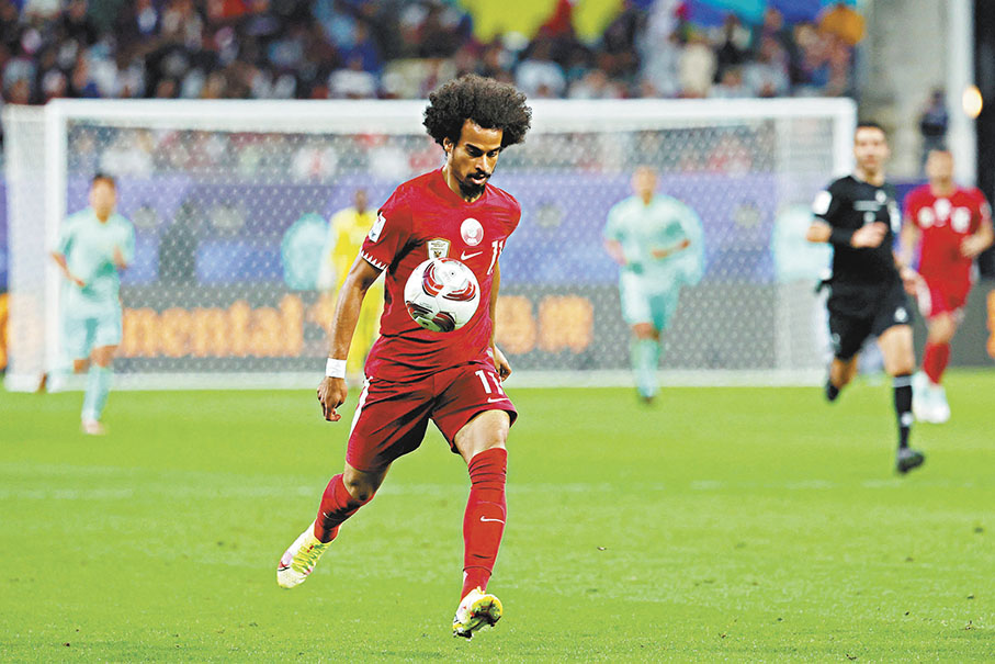 ◆阿菲夫小組賽為卡塔爾入了3球。  資料圖片
