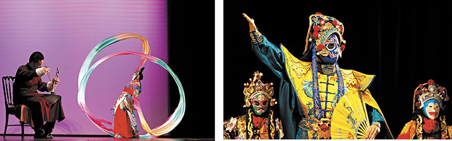  ◆左和右圖：1月27日，演員在阿根廷北部的薩爾塔省劇院表演。 新華社