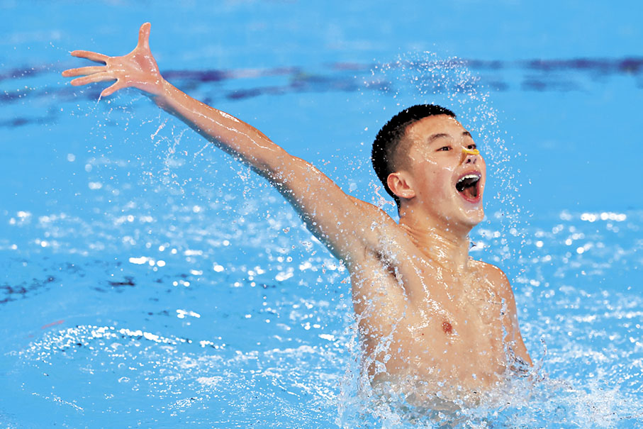 ◆楊順誠在男單技術自選預賽暫排名首位。 路透社