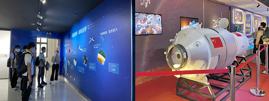 ◆ 考察團參觀綠航星際太空科技研究院。 作者供圖