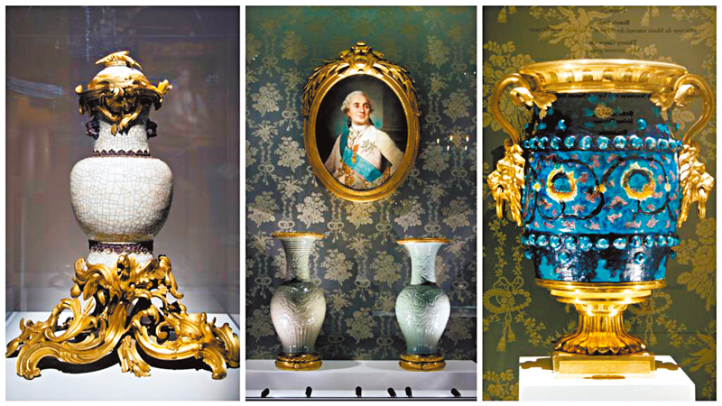 ◆凡爾賽宮館藏的部分「中國風」藝術品。 凡爾賽宮資料圖片