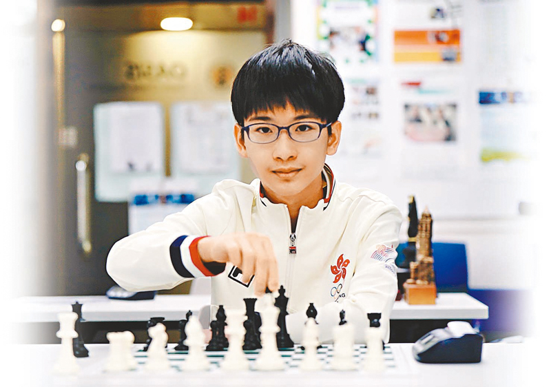 ◆高家瀚在14歲之齡毅然休學一年，成為港隊亞運代表。