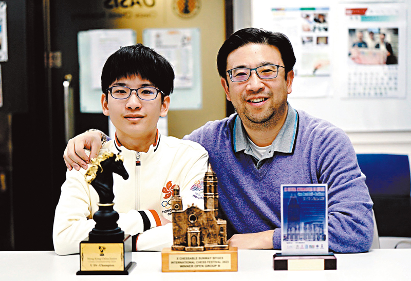 ◆高家瀚得到父親高鼎國（右）全力支持。