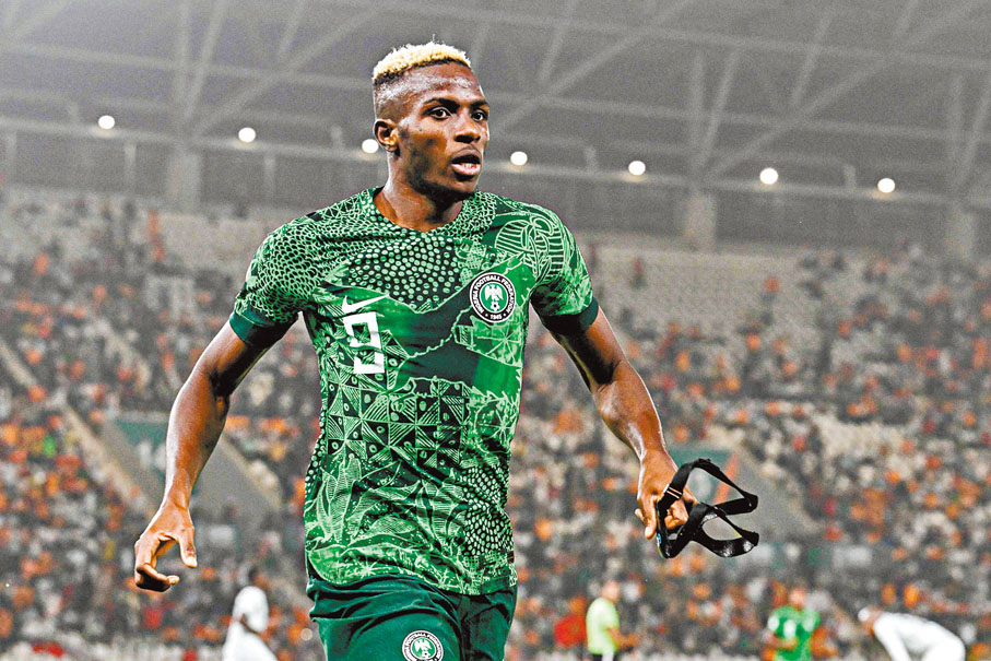 ◆奧森漢在尼日利亞鋒線掛帥。 法新社