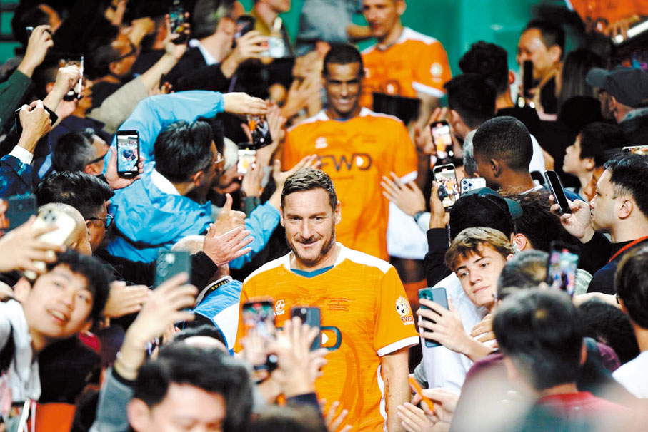 ◆前羅馬「王子」托迪深受球迷歡迎。