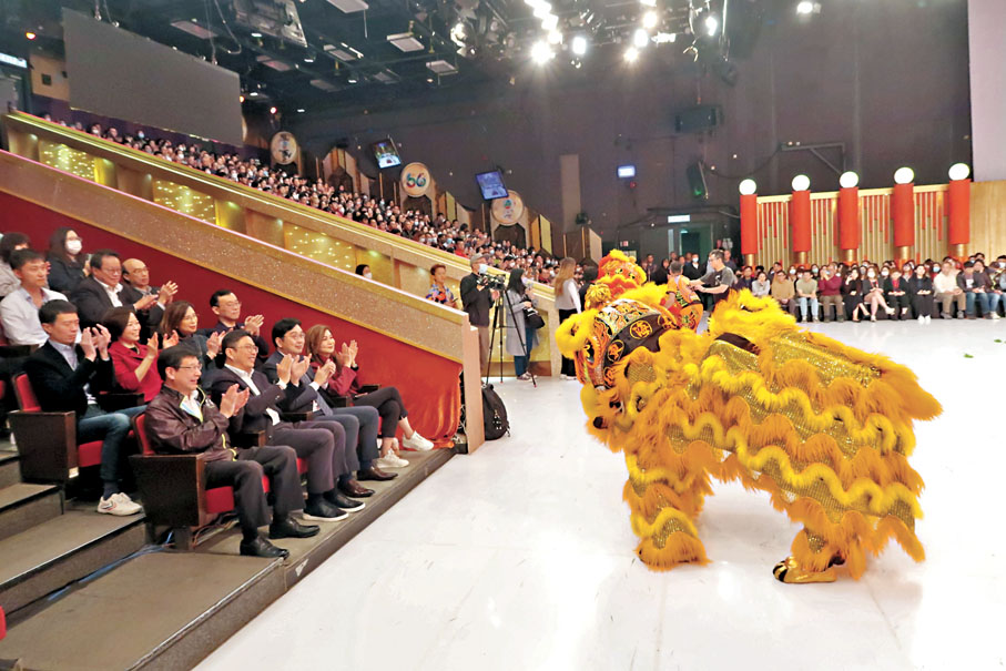 ◆現場有醒獅表演。