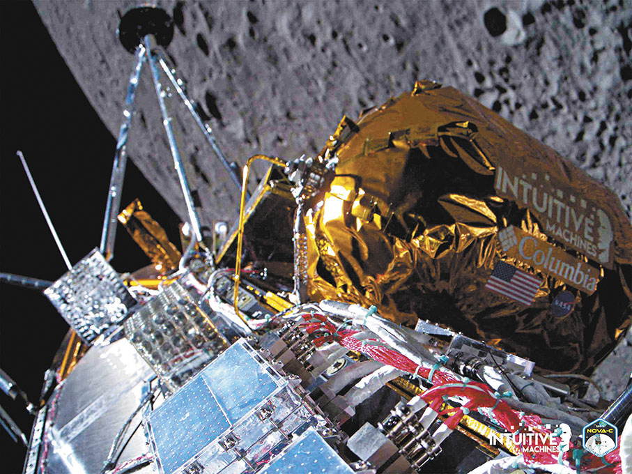 ◆「奧德修斯」號進入月球軌道。 路透社