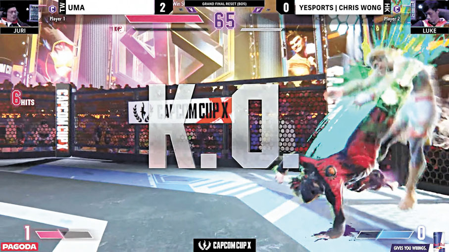 ◆港代表Chris Wong於《街霸6》決賽惜敗。