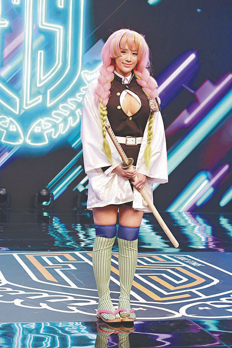 ◆郭珮文的「戀柱」造型還原度極高。