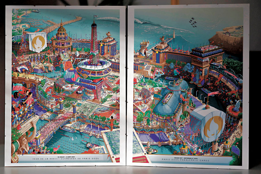 ◆巴黎奧運會官方海報。  路透社