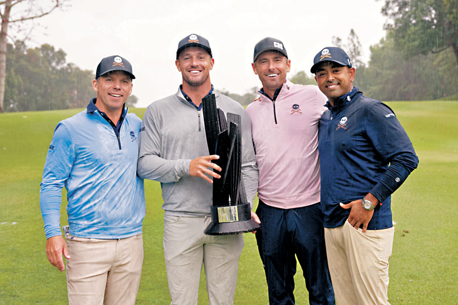 ◆在4名球星合力下，Crushers GC獲得團隊冠軍。  LIV Golf提供