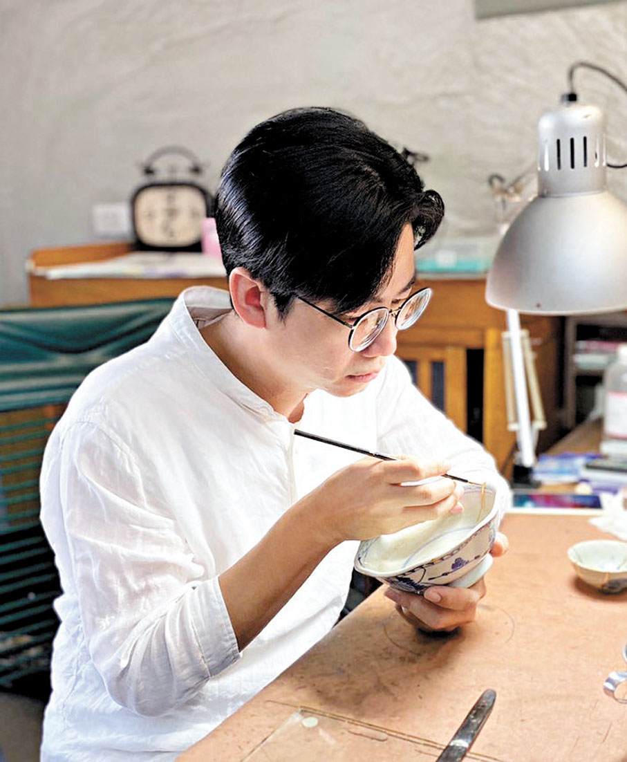 ◆陳冠安正在創作中。