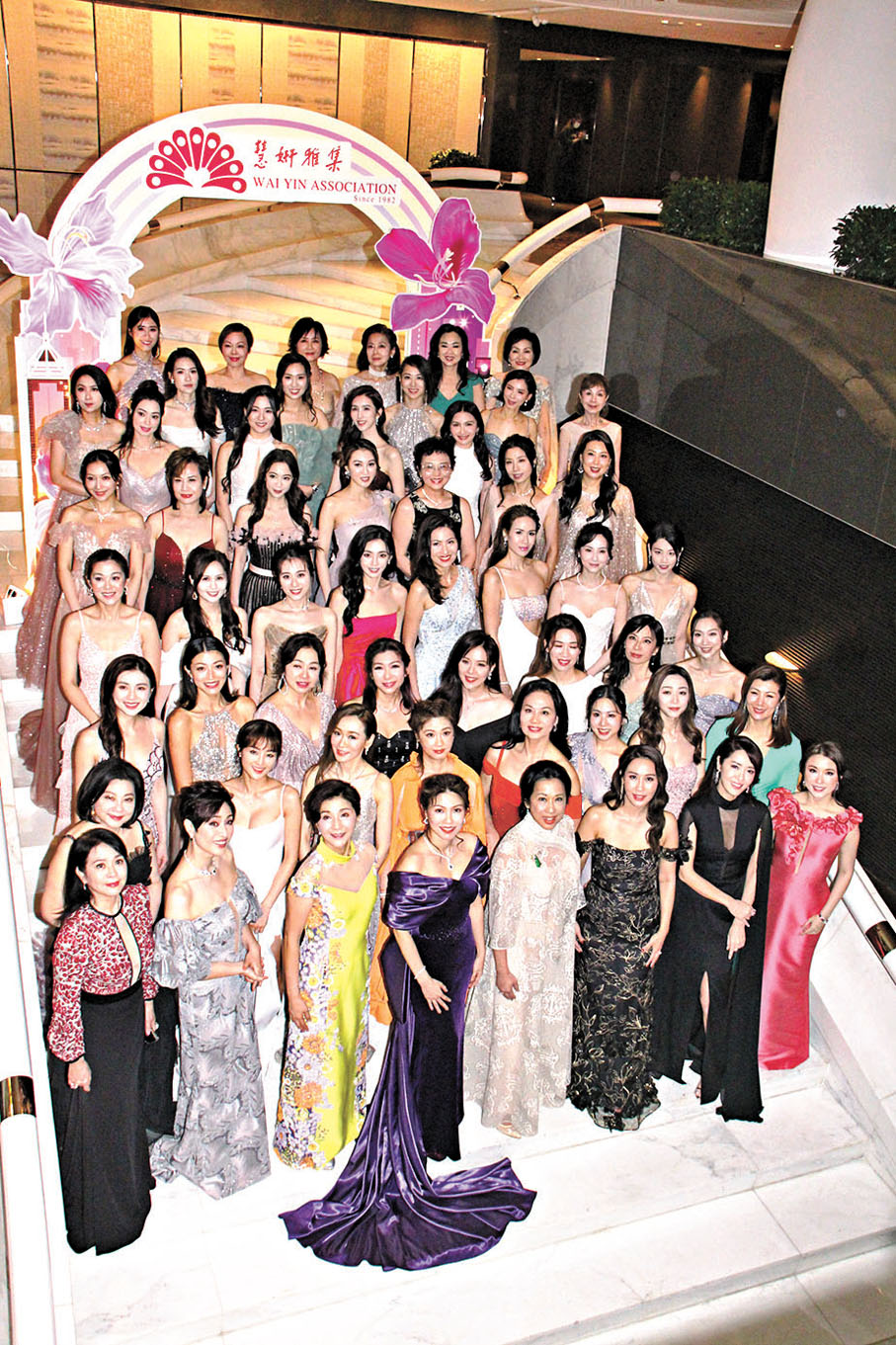 ◆超過50位前港姐前晚出席「慧妍雅集42周年慈善晚會」。