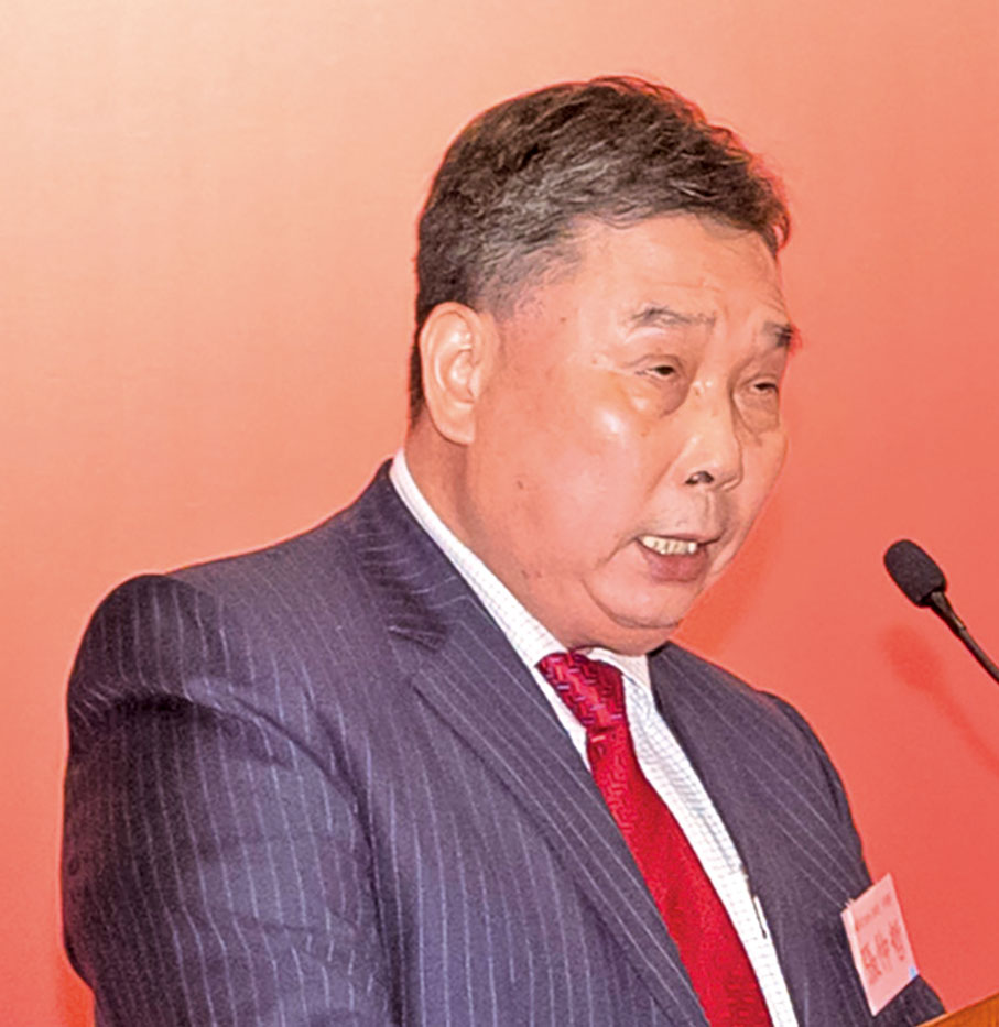 ◆香港揭陽同鄉社團總會會長張仲哲致辭。