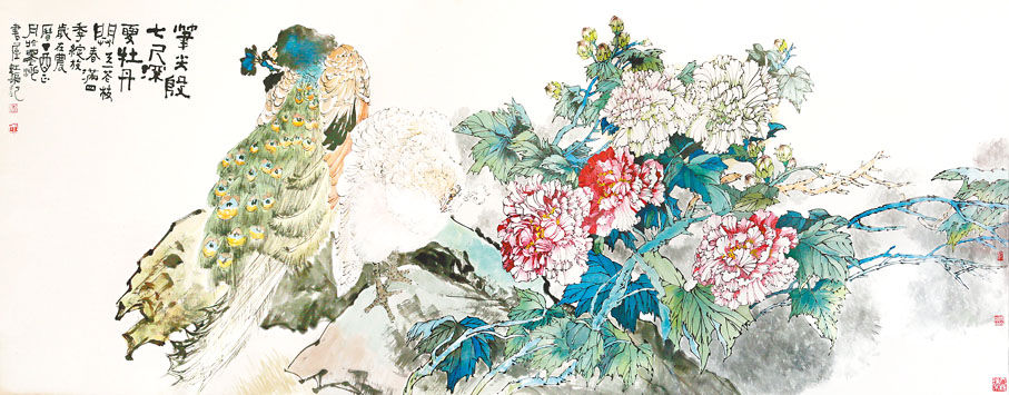 ◆《國色天香》248cm×96cm