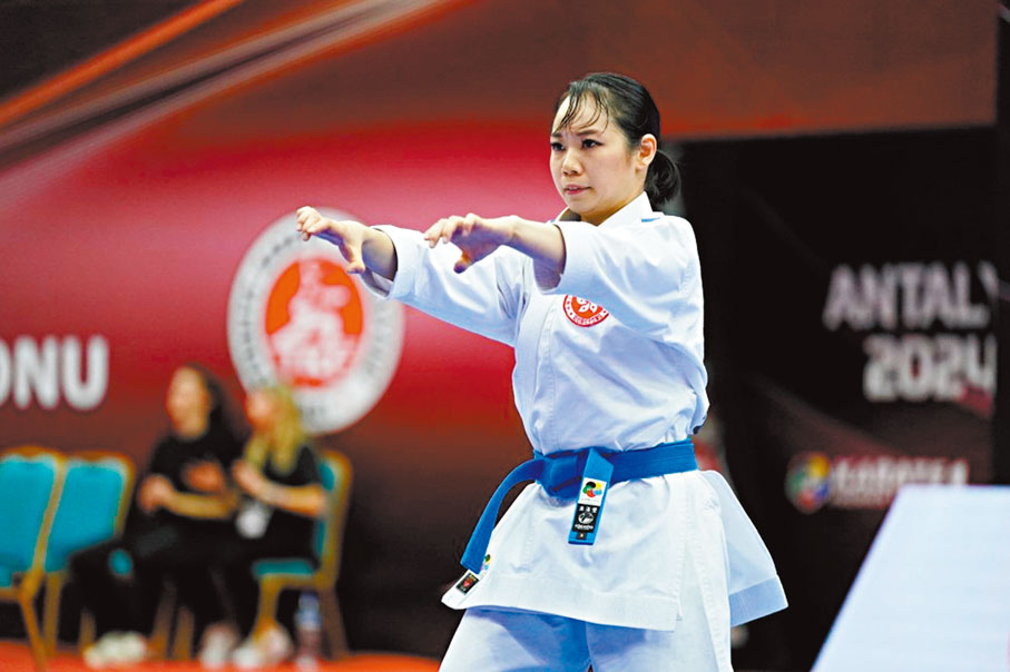 ◆劉慕裳在比賽中。 World Karate Federation Fb圖片