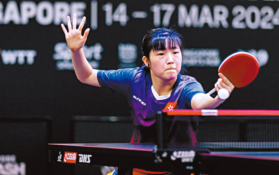 ◆蘇籽童在比賽中。  WTT圖片