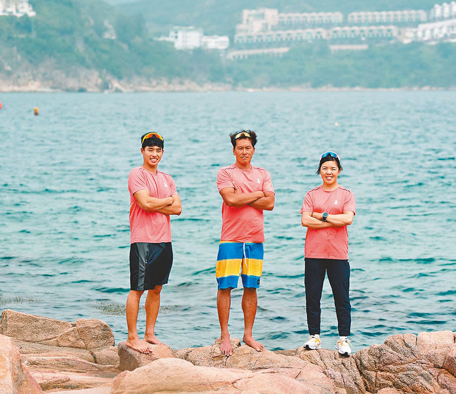 ◆何允輝、何智豪和陳晞文均對比賽充滿期待。中國香港滑浪風帆會圖片