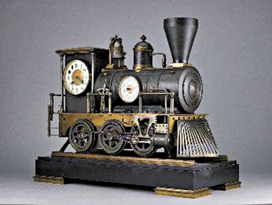 ◆吳鎮科捐贈法國火車頭式時鐘（約1900年）   圖源香  港故宮館