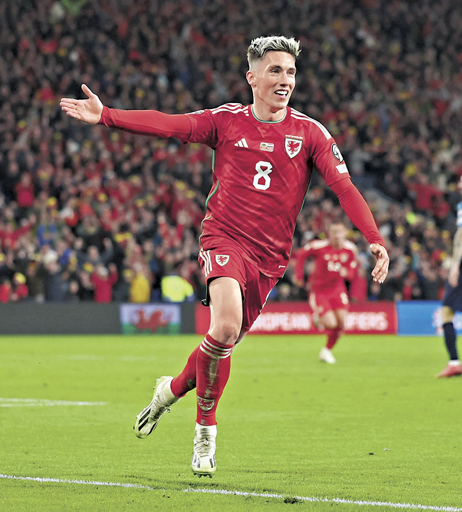 ◆威爾斯中場哈利威爾遜上仗交出了兩次助攻。  資料圖片