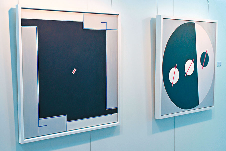 ◆作品多以西方繪畫的方式，表達東方「隨性、中庸」的內核。